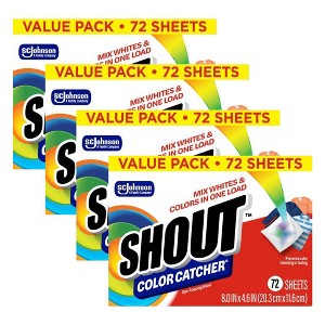 Shout Color Catcher Dye Trapping Laundry Sheets - 72ct/4pk : Target