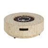 Christopher Knight Home Elisha Outdoor Lightweight Concrete 40,000 BTU Fire Pit Table with Lid - 2 of 4