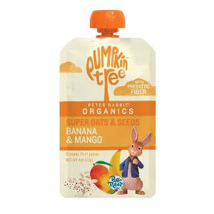 Peter Rabbit Organics Prebiotic Fiber Oats and Seeds Banana Mango Pureed Baby Food - 4oz - 1 of 4