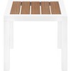 Meridian Furniture,Nizuc Wood Look Accent Paneling Outdoor Patio Aluminum End Table - 3 of 4