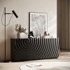 Stylish Modern  Kitchen Storage Cabinet with 4 Doors, Adjustable Shelf Sideboard Buffet Cabinet for Dining Room Living Room-The Pop Home - 2 of 4