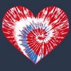 Juniors Womens Lost Gods Fourth of July Tie-Dye Heart Racerback Tank Top - 2 of 4