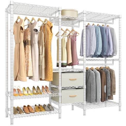 Vipek S3c Heavy Duty Portable Closet, Adjustable Shoe Rack Wire Shelf,  Custom White Rack With Black Cover : Target