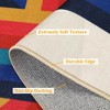 Modern Area Rug, Washable Abstract Accent Carpet with Non-Slip Backing, Soft Low Pile Throw Rug for Living Room Bedroom Office - 3 of 4