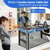 Gymax 48" 10-In-1 Multi Game Table w/Billiard Table Tennis Hockey Basketball Football - 2 of 4