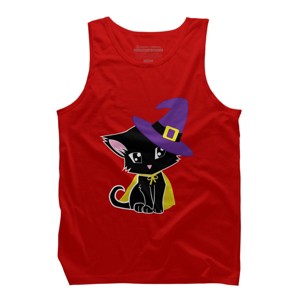Men's Design By Humans Halloween Cat By AdrianaOliveira Tank Top - 1 of 3