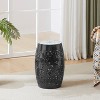 MOEPISY 12 inch Mosaic Patio End Table, Black - 2 of 4