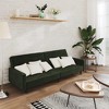 vidaXL 2-Seater Velvet Sofa Bed - Twin Sleeper Loveseat Couch in Dark Green, Easy Convertibility, Soft Plush Fabric, Sturdy Frame - 2 of 4