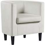 Yaheetech Upholstered Barrel Chair Accent Arm Chair