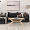 Plank+Beam Solid Wood Cross Leg Rectangular Coffee Table, 40" Coffee Table for Living Room - 2 of 4