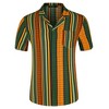 Lars Amadeus Men's Summer Irregular Printed Camp Collar Short Sleeves Button Down Hawaiian Shirt - 2 of 4