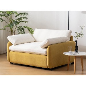CAVINAS Single Sofa Chair Chenille Upholstered Wide and Deep Seat Accent Armchair with Pillows - 1 of 4