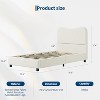 Homhougo Bed Frame for Kids with Velvet Upholstered Headboard, Cute Low Profile Platform Bed for Girls and Boys, No Box Spring Needed - 2 of 4