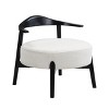 27.5" Modern Accent Chair with Boucle Fabric Upholstered Wide Seat and Birch Wood Frame for Living Room,Bedroom-Baofuwish - 3 of 4