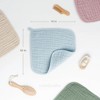 Baby Washcloths Muslin Cotton, Large 10”x10” by Comfy Cubs - 3 of 4