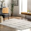 Nuloom Stacey Textured Modern Geometric Indoor and Outdoor Patio Area Rug Size 6' 7" x 9' in Color Gray - 2 of 4