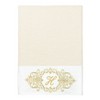 Linum Home Textiles 100% Turkish Cotton MONICA Gold Thread 3PC Embellished Towel Set - 2 of 4