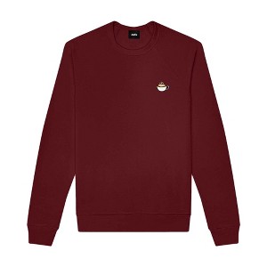 Dalix Cappuccino Embroidered Fleece Crewneck Long Sleeve Sweatshirt Mens - 1 of 4