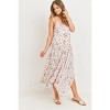 Hello Miz Women's Floral V Neck Sleeveless Spaghetti Strap Maternity Midi Dress - 2 of 4