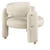 CAVINAS Velvet Barrel Accent Chair with Mid-Height Curved Backrest,Cozy Upholstered Living Room Chairs,Reading Chairs for Living Room - 4 of 4