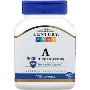 21st Century Vitamin A, 10,000 IU, 110 Softgels – Supports Eye Health & Immune Function - 1 of 2
