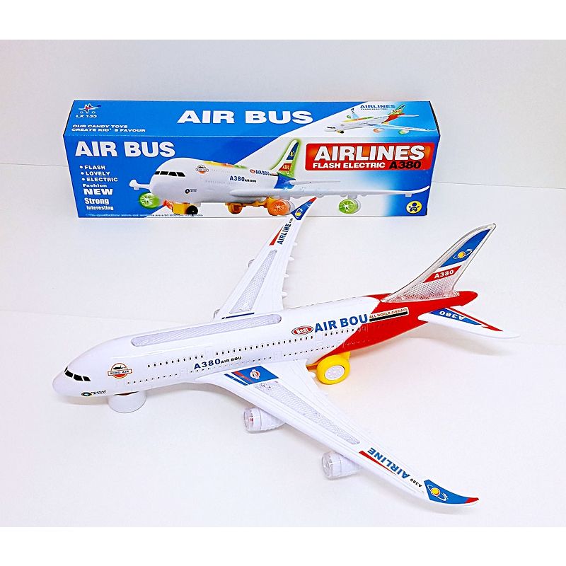 Ready! Set! Play! Link Airbus Plane With Flashing Lights And Sounds (Red), 1 of 4