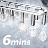 ZAFRO Ice Makers Countertop with Handle,26.5Lbs/24H,9 Cubes in 6 Mins,2 Sizes of Bullet Ice,Portable Machine with Self-Cleaning(White) - 2 of 4