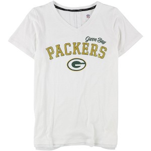 G-III Sports Womens Green Bay Packers Graphic T-Shirt, White, Small - 1 of 2