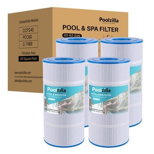 Poolzilla Replacement Pool Filter for PLFPCC60, Pleatco PCC60, Pentair CCP240, R173572, 178569, Unicel C-7469, Filbur FC-1975 - 1 of 4