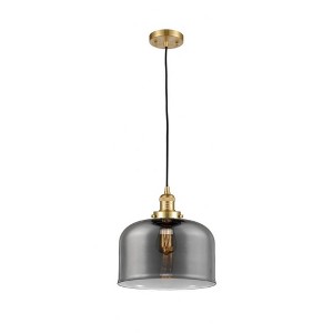 Bell - 1 Light Cord Hung Mini Pendant In Industrial Style-8 Inches Tall and 12 Inches Wide - 1 of 1
