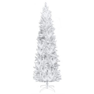 Christmas Tree, Artificial Christmas Tree – 6.5ft 719 Branches with Fiber Optics, No Pine Cones, US Plug, Sturdy Metal Base, Easy 3-Step Setup - 1 of 4
