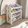 VYNXARIA Kids Toy Storage Organizer with 12 Bins, Multi-Functional Nursery Furniture for Playroom and Bedroom, Grey White - 4 of 4