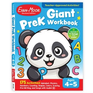 Giant Prek Workbook, Age 4 - 5 - (Giant Full-Color Workbooks) by  Evan-Moor Educational Publishers (Paperback) - 1 of 1