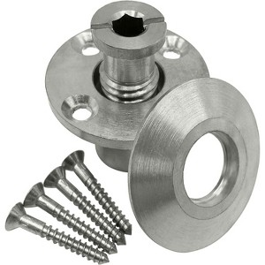 Poolzilla Stainless Steel Pool Safety Cover Anchor with Collar for Wood Decks - 1 of 4