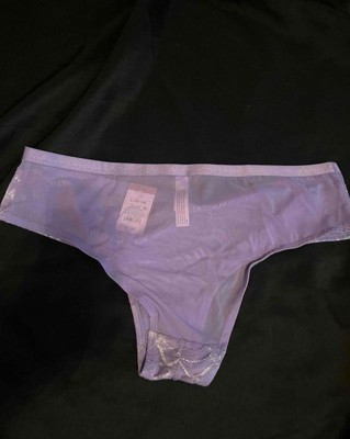 Women's Lace And Mesh Cheeky Underwear - Auden™ Lilac Purple L