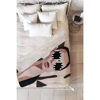 Nadja The Face of Fashion 7 Fleece Throw Blanket - Deny Designs