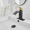 BWE Waterfall Single Hole Single-Handle Low-Arc Bathroom Sink Faucet With Pop-up Drain Assembly - 3 of 4