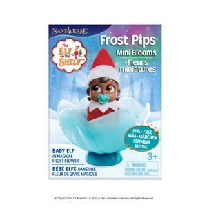 Elf on the Shelf Frost Pips Baby Elf Girl with Brown Eyes Flower Cradle and Swaddle Blanket - 1 of 4