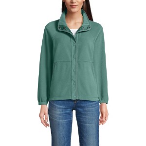 Lands' End Women's Anyweather Fleece Snap Front Jacket - 1 of 4