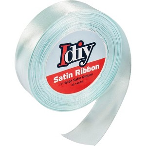 iDIY Satin Ribbon (1", 25Yards) No wire,  Arts & Crafts, Gift Wrapping, Basket Decor, Sewing Projects, Party Decor, Hair Bows - Light Blue - 1 of 4