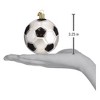 Old World Christmas Blown Glass Ornament for Christmas Tree, Soccer Ball - 3 of 4