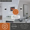 VAXCEL Delevan 2-Light 7.25 in. Wide Matte Black Modern Contemporary Wall Mounted Sconce with Clear Glass Rod Shade - 2 of 4