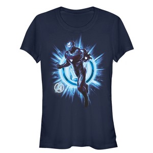 Juniors Womens Marvel Avengers: Endgame Iron Man Star Logo T-Shirt - 1 of 3