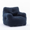Tufted Bean Bag Chair With Filler Accent Arm Chair, Fluffy Lazy Sofa, Lounger,Length39.37"×Width37"×Height27.56"(3.28*3.08*2.30ft) - 4 of 4