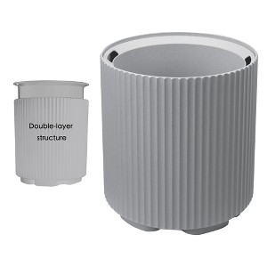 Kozyard Planter Indoor Outdoor Plant Pots with Tray Collecting Water for Tall Plants, Flowers - 1 of 4
