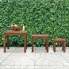 Outsunny 3 Piece Outdoor Side Nesting Table Patio Set with Acacia Wood Build & Multi-Functional Design - 2 of 4