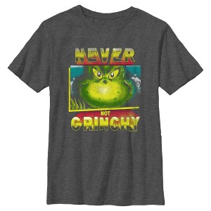 Boy's Dr. Seuss Distressed Never Not Grinchy T-Shirt - 1 of 4