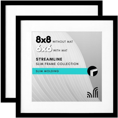 Americanflat Thin Picture Frames with shatter-resistant glass - Horizontal and Vertical Formats for Wall and Tabletop