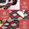 Christmas Plaid Rug, Modern Holiday Doormat, Soft Plush Machine Washable Indoor Mat, Cozy Entryway Bedroom Home Decor - 4 of 4