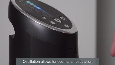 Honeywell QuietSet 8-Speed Oscillating Tower Fan Black HYF290B: Programmable Timer, Quiet Operation, ETL Listed, 2 of 16, play video